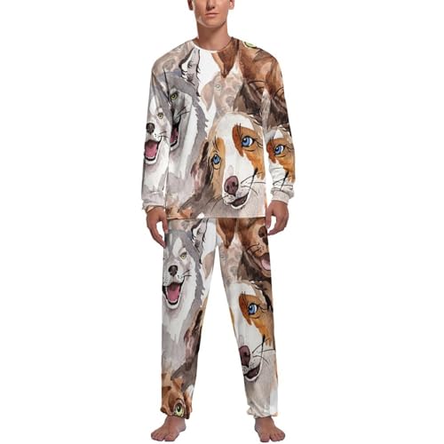 Pijama homme haut et bas de pyjama manche longue pantalon