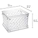 Sterilite Mini Crate, Stackable Plastic Storage Bin with Handles, Organize Home, Garage, Office, School, Dorm Room, Clear, 12-Pack