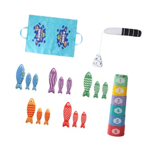 Juego de Pesca, Juego extraíble para bebé, Juguete de Pesca Interactivo para niños, tapete de Juego Educativo para Actividades de