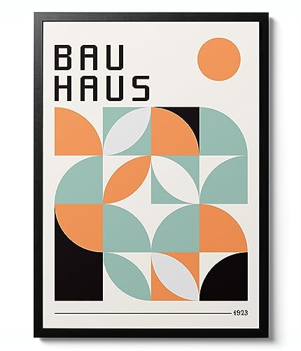 Summer Shapes Poster, Bauhaus Print, Framed Abstract Art, Mid-Century Wall Art, Modern Home Decor, Gift Idea, Archival Matte