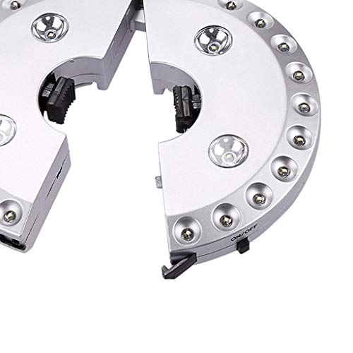 Homyl Luz branca do pólo do guarda-chuva do diodo emissor de luz do pátio para o gramado do jardim d