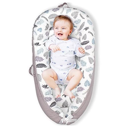 Baby Lounger & Baby Nest - Co Sleeper Newborn Lounger, Breathable Cotton & Ultra Soft - Adjustable for Crib & Bassinet Mattress, Portable Snuggle Baby Bed, for Infant & Newborn as Baby Gift (Feather)