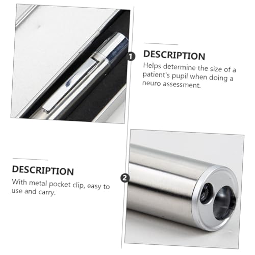 Linterna médica LED de acero inoxidable recargable pack de 2 unidades con clip 3