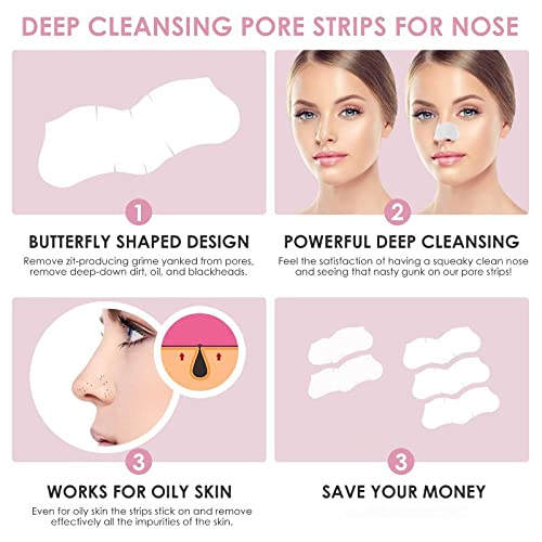 ayushicreationa Face Nose Deep Cleaning Blackhead Remover Nose Pore Cleansing Strips for Men and Women Salon and Home Use 10 PCS of Strips 2