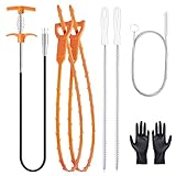 1.6m Abflussreiniger Spirale Abfluss Rohrreinigung Paket - Rohrreiniger Rohrreinigungsspirale Abflussbürste, Rohrreinigungsbürste Abflussspirale Haar Clog Tool für Kanalisation, Küche, Bad, Dusche
