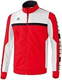 Erima Kinder Classic 5-C Sportsjacke, rot/weiß/schwarz, 152