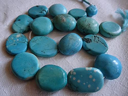 Turquoise d'Arizona naturelle haut de gamme en perles baroques polies pour joaillerie