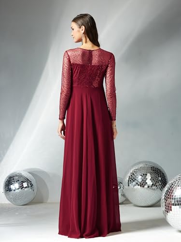 Image of Miss Chase Women's Long Sleeve Sequin Maxi Dress