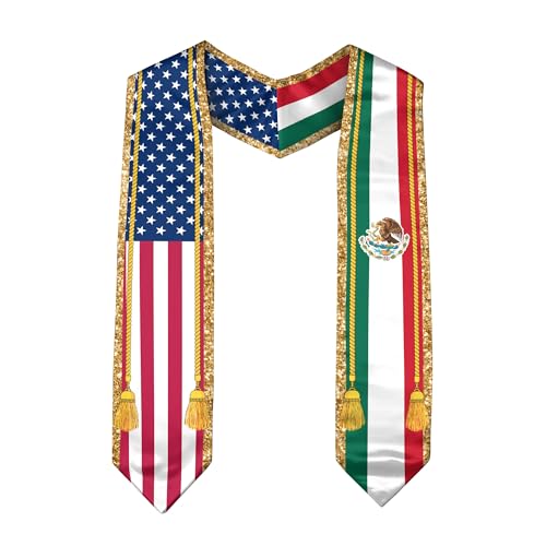 CHIARA CONTI11 Mexican American Flag Sash 2026 Mexican Graduation Sash Mexico Graduation Stole 3