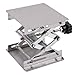 Lift Table Woodworking Engraving Lab Lifting Stand Rack Lift Platform Woodworking Benches Manual Stainless Steel Lifting Table - (Color: silver)