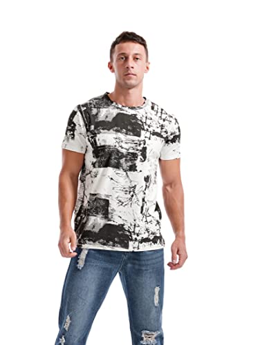 KLIEGOU Mens Hipster Hiphop Tees - Fashion Print T-Shirts4