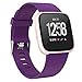 Produktbild Adepoy für Fitbit Versa Armband, Sportliches Weiches Ersatzarmband Kompatibel mit Versa Lite/Versa Special Edition/Versa 2, Damen Herren (Lila, Groß)