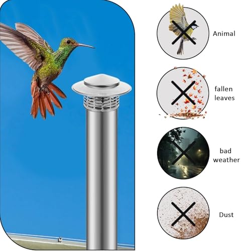 Capuchon de cheminee inox 304 contre infiltration eau de pluie