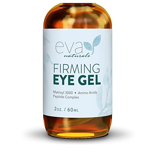 Eva Naturals Gel Contorno de Ojos – Botella Grande 60ml – Crema Reafirmante para el Contorno de Ojos – Corrector Ojeras, Patas de Gallo, Líneas de Expresión – Crema Antiarrugas Mujer