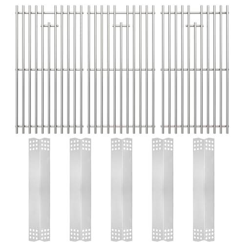 Image of SafBbcue Replacement Kit for Spire Premium 5 Burner 740-0788P, Parts for Spire Premium Grill Accessories, Cooking Grates & Heat Plates Kit for Spire 740-0788P Grill, Stainless Steel