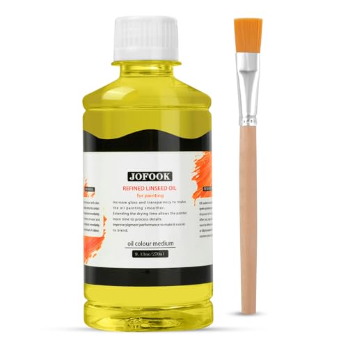 JOFOOK Refined Linseed Oil for Oil Painting