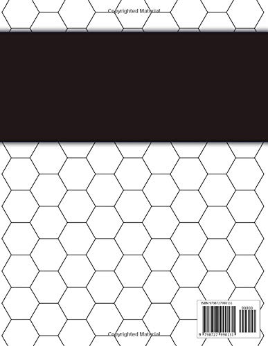 Hexagonal Graph Paper 1 Inch Hex - Organic Chemistry Notebook: 8.5 x 11 inches Hex Grid Pattern Horizontal Aligned for Drawing Organic chemistry structures and Biochemistry or Map Tiles Maker image 3
