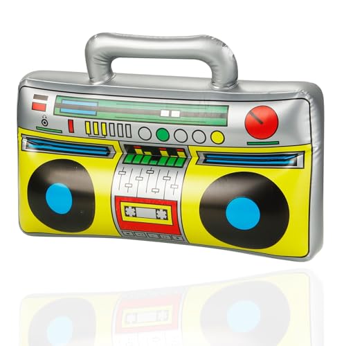 Aufblasbarer Ghettoblaster ca 45 x 42 cm - 80er 90er Fasching &...