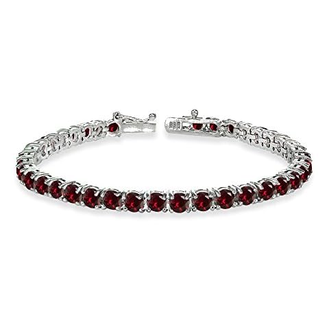B. BRILLIANT Sterling Silver Ruby Tennis Bracelet Cover