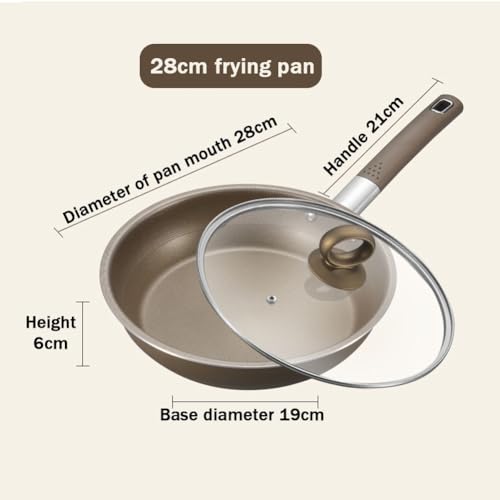 Wok de fondo plano con tapa y revestimiento antiadherente 28 cm miniatura 5