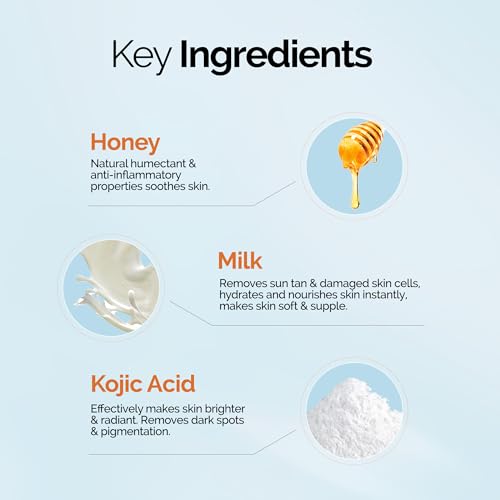 Image of Oxylife Salon Professional Detan Brightening & Lightening Tan Removal Pack - 500g | Instant Tan Removal & Sun Protection | With Milk, Honey & Kojik | Dermatologically Tested | Instant & Long Lasting Glow | For All Skin Types.
