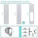KLOLKUTTA Portable Air Conditioner Window Kit with Coupler, 5.9 Inch Adjustable Window Seal Plate for A/C Units, Sliding AC Vent Kit for Ducting