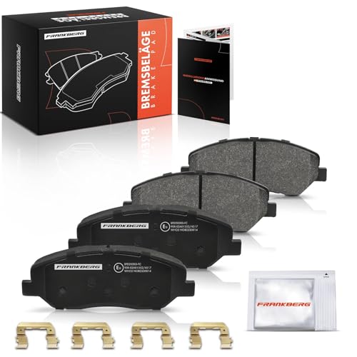 Frankberg Brake Pad Set incl. 4x Pads Front Compatible with Santa Fé III DM DMA Santa Fé II CM Sorento II XM Replace# 581012PA70,581012WA70
