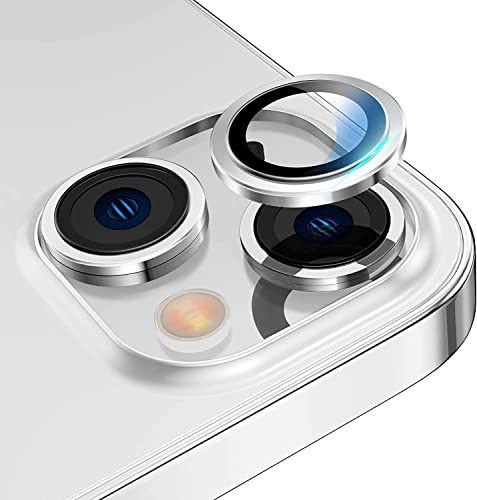 Image of DD SON Back Camera Lens Protector Tempered Glass For iPhone 14 /iPhone 14 Plus | Case Friendly with Edge to Edge Coverage and Easy Installation Kit, Pack of 1 (Silver)