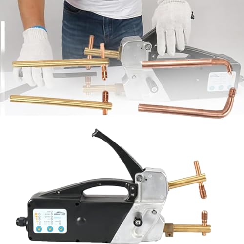 LYDZUSDP Portable Double Side Spot Welding Machine,Electric Handheld Welding Tip Gun,2.0 +2.0Mm Sheet Metal Repair Tool with Replaceable Welding Electrode Arms