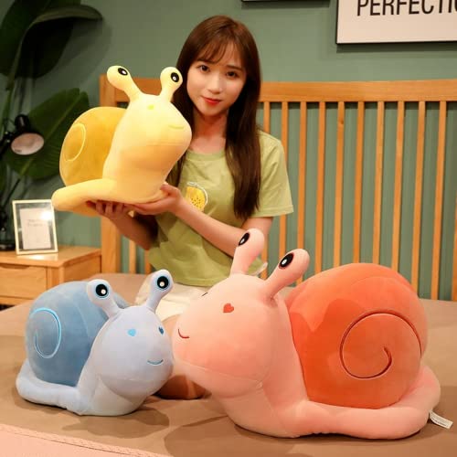 Mupi Cute Cartoon Snail Doll Plush Toy Children's Birthday Gift Big Snail Pillow Doll Kawaii Decor Toy Decor Snail Plush Pout Fish Stuffed Animal Isopod Plush Moth Funny Weird (Yellow 7.8 Inch) #TOP4