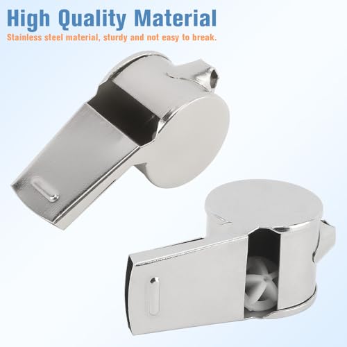Hadrnahkb Whistle, Whistle For Coaches Stainless Steel Whistles With Lanyard Referee Whistle Emergency Coach Whistles Teacher Whistle Loud Crisp Sound Whistle For Adults Teachers Pet Training Outdoor Sports thumb #4