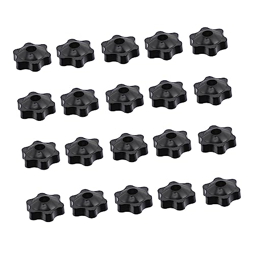 SOLUSTRE Features Twist Knob Plum Handle Nut Screw Threaded Hand Screw-on Knurled Clamping Nuts 20 Pcs Set