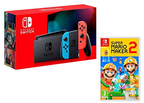 Nintendo Switch 32Gb Neon-Rot/Neon-Blau + Super Mario Maker 2