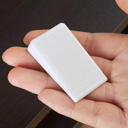 Image of 6-Pack White Shims for Leveling Furniture & Toilet - Trimmable Hard Plastic Wedges with Non-Slip Texture, Table Stabilizers & Wobble Wedges Rubber Type Levelers for Door, Table