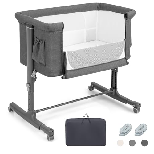 Culla Neonato Fianco Letto - Regolabile, Con Zanzariera E Ruote, Fino A 36 Mesi E 50kg - Foto 10