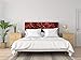 Kopfteil Bett PVC Rote Blumen | Verschiedene Maße 150x60cm | Einfache Platzierung | Raumdekoration | Landschaftsmotive | Natur | Urbes | Multicolor | Elegantes Design