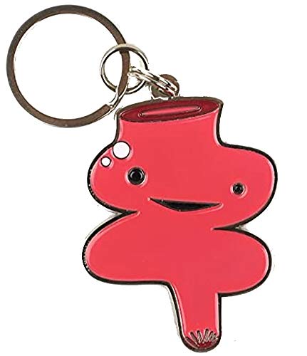 I Heart Guts Rectum Keychain - Bringing Up The Rear - 2" Engraved Enamel Metal Keychain #TOP26