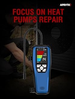 Refrigerant Leak Detector for Heat Pumps, ALD-200 ASHP Freon Leak Detector 3000mAh Battery Powered, Freon Sniffer with Visual and Audible Alarm Detect R22, R134a, R415b, R417a