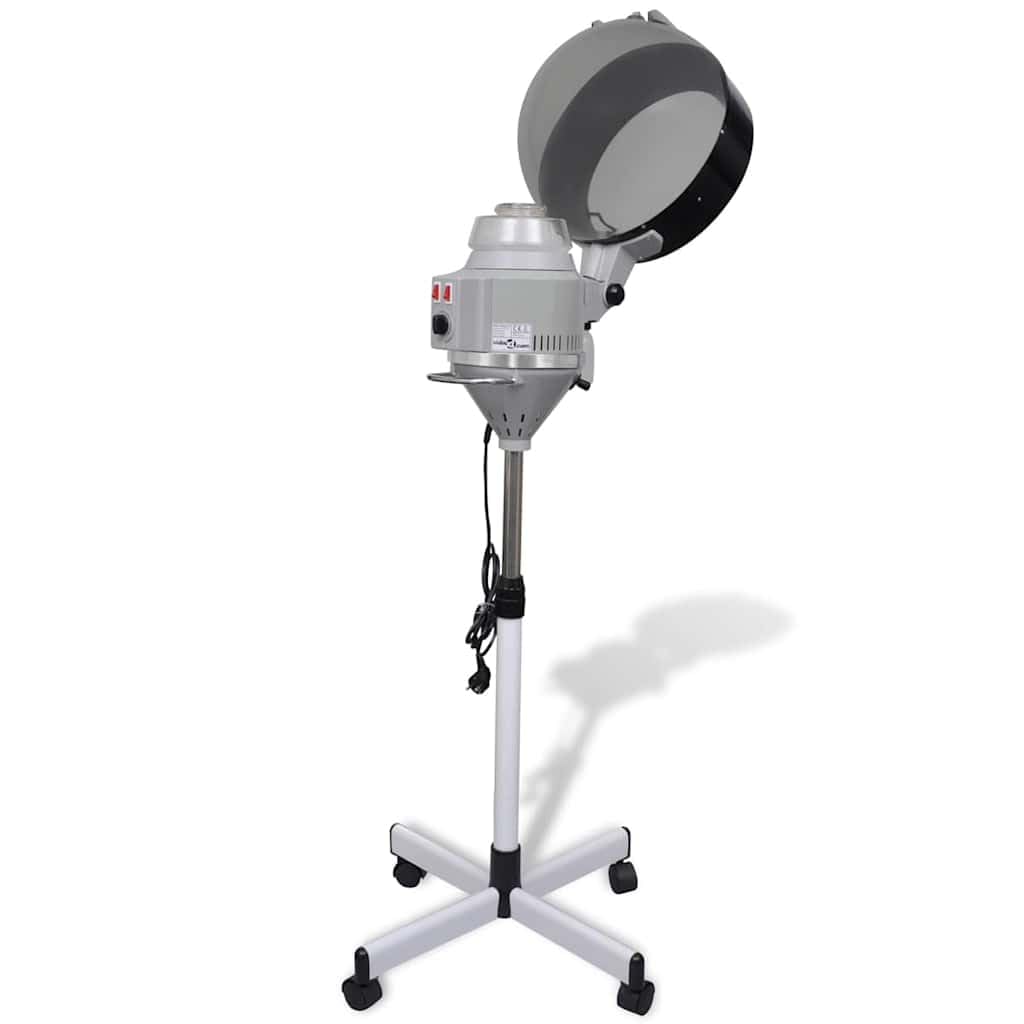 Vaporizzatore professionale per la cura dei capelli, con ruote, altezza regolabile 70-95 cm, 650 W, per la cura dei capelli, per la casa e il salone, nero