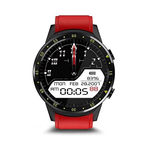 Smart Watch aktivitetsmätare multisportläge med pulsmätare, fitnessmätare med steg/kalori/distansräknare Gps Android iOS (svart) (svart) (röd)
