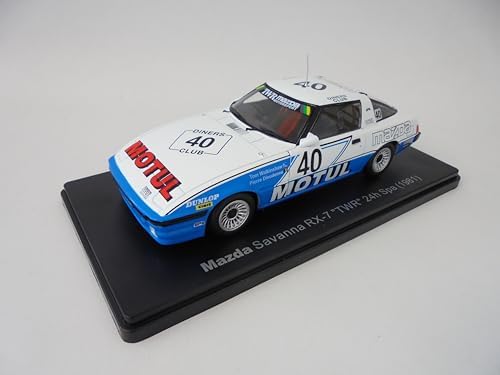 OPO 10 - 1/24 Miniature car Compatible with Mazda Savanna RX-7 "TWR 24h Spa (1981) - Diecast Model car VQJ184