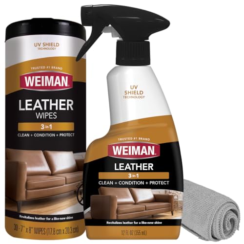 Weiman Leather Cleaner & Conditioner Care Kit | Restores Leather...
