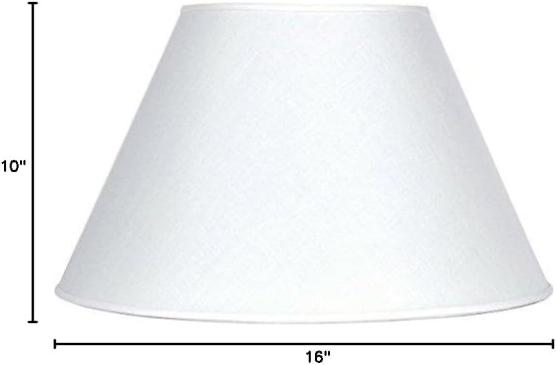 White Linen Lampshade - 16"