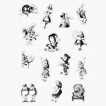 Alice in Wonderland Pack Window Bumper Sticker Decal 5"