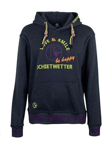 SCHIETWETTER Damen Hoodie Marie Meersalz, Kapuzenpullover für Frauen, Navy 40