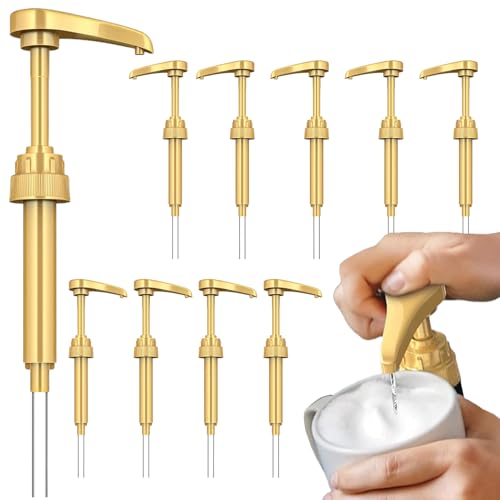 Pompe pour sirop, sirop aromatisant de café – Convient pour échantillon de 750 ml – Accessoires pour gel douche au miel, après-shampoing, cuisine, maison, hôtel, restaurant, bar, fête, adultes et