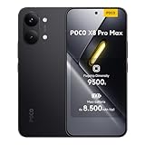 POCO X8 Pro Max, Smartphone 12+256GB, Dimensity 9500s, Batteria 8500mAh (typ), Display AMOLED ultra luminoso, Fotocamera da 50MP con OIS, Nero, Garanzia 2 anni+1 anno extra, Caricatore non incluso