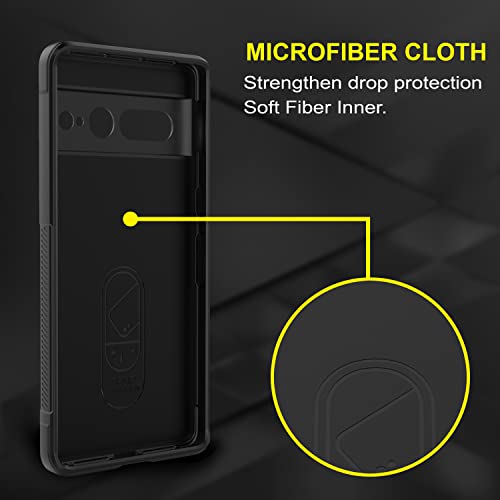 Image of Amazon Brand - Solimo Mobile Cover for Google Pixel 7 Pro 5G (Silicone Black)