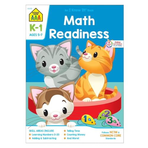 Math Readiness Grades K-1 (64 page) B0845SCJ3N Book Cover