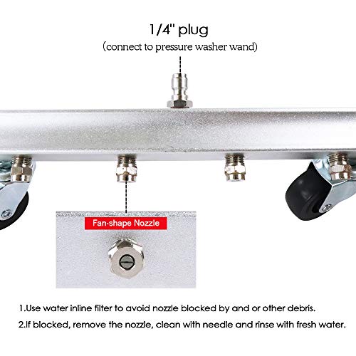 image for TOPNEW Pressure Washer Water Broom 13” Power Washer Cleaner for Side